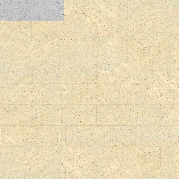 Плавающее пробковое напольное покрытие Толедо бланко 