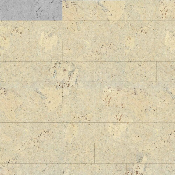 Плавающее пробковое напольное покрытие Леон бланко 